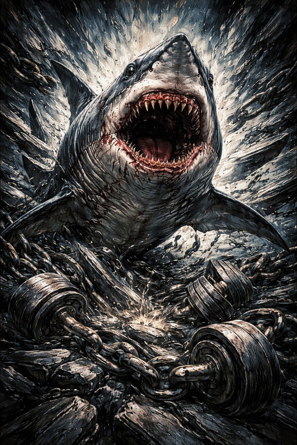 SHARK FEEL OVERSIZE TSHIRT